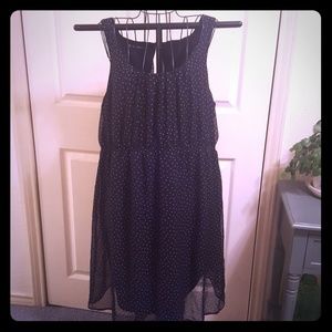 Pin dot sleeveless dress